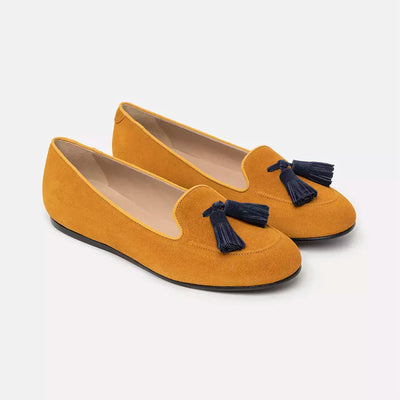 Yellow Leather Flat Shoe