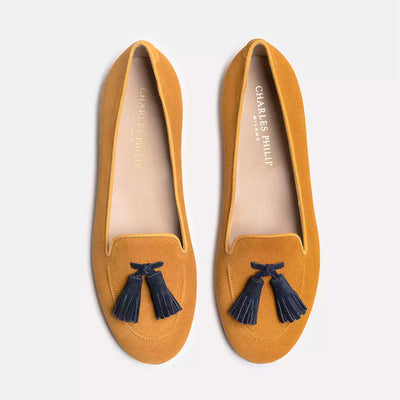 Yellow Leather Flat Shoe