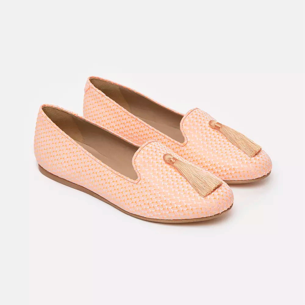 Pink Leather Flat Shoe