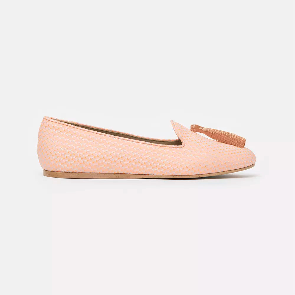 Pink Leather Flat Shoe