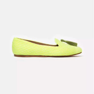 Yellow Leather Flat Shoe