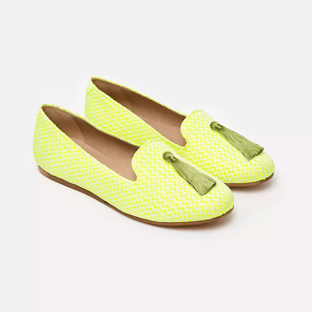 Yellow Leather Flat Shoe