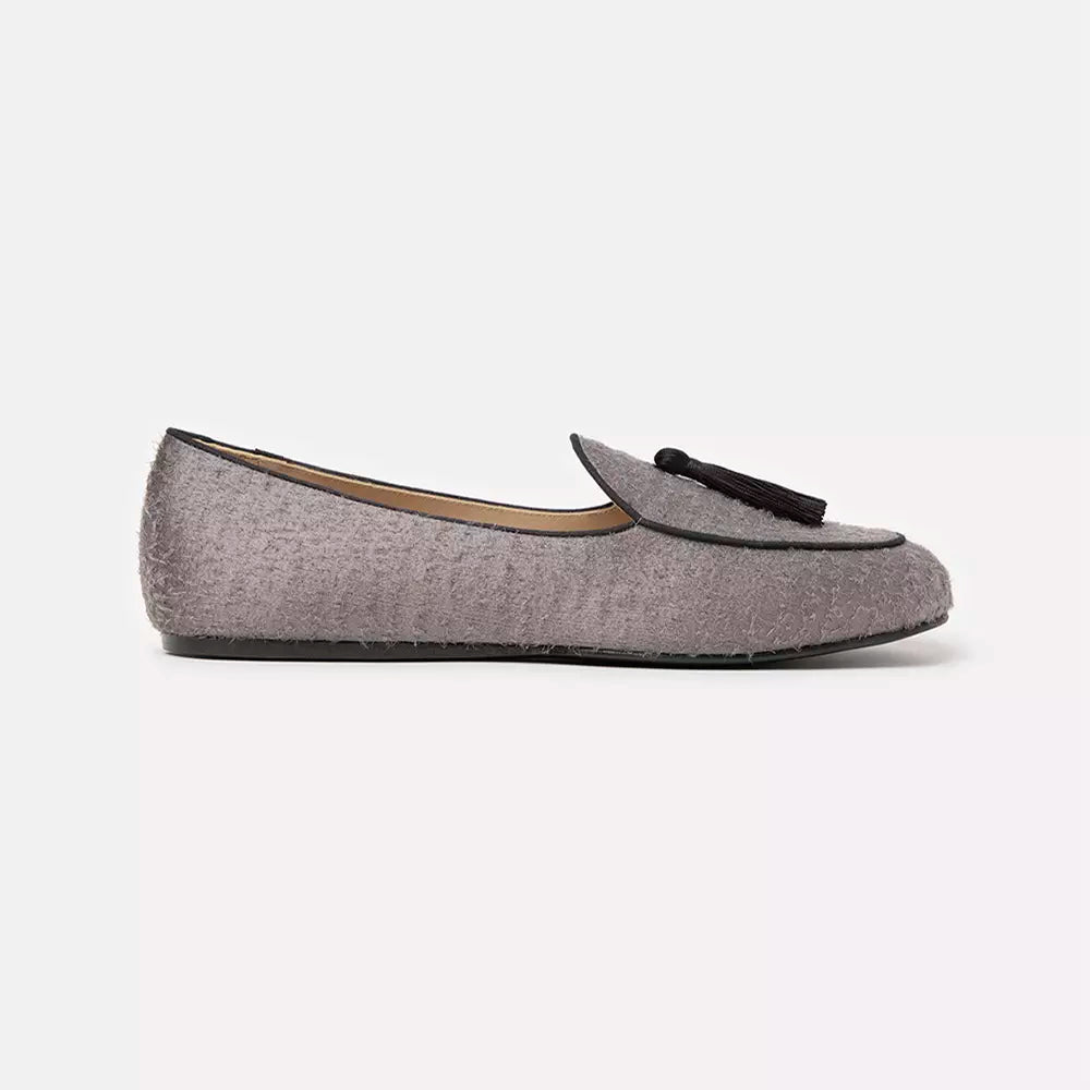 Gray Leather Loafer