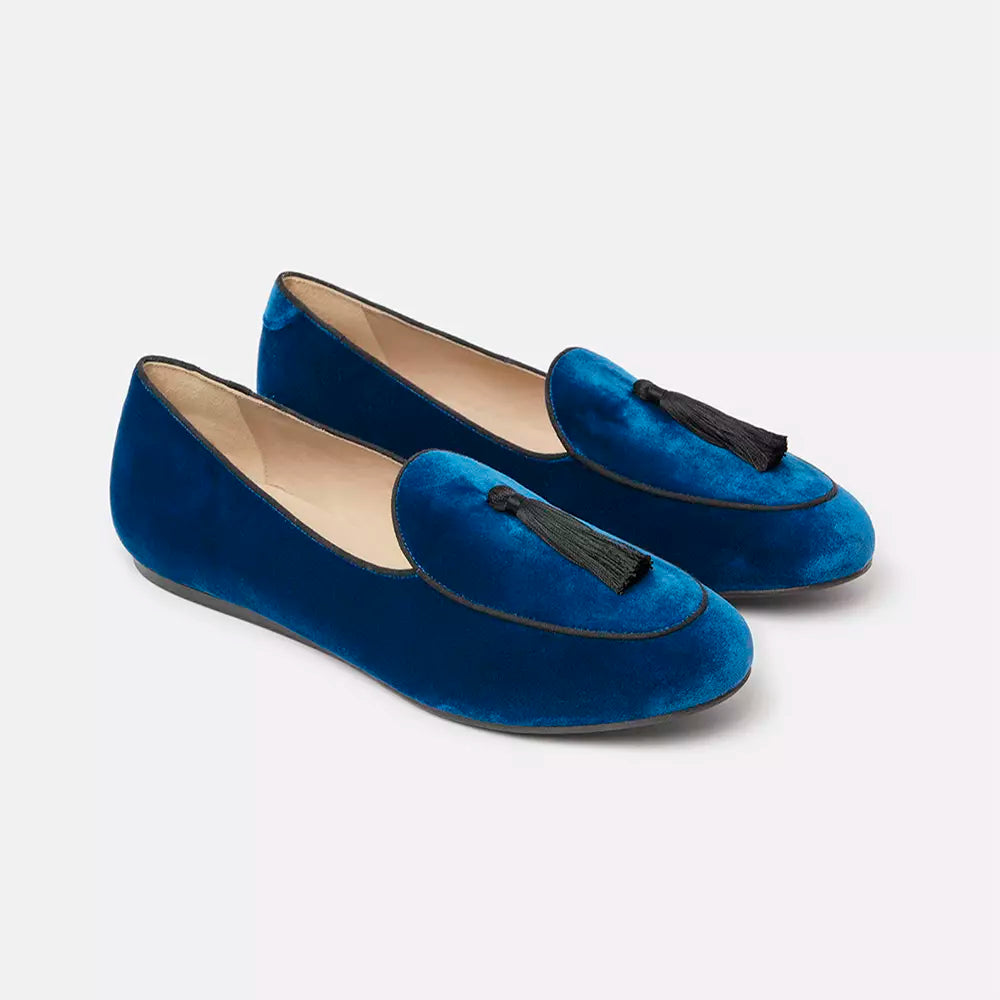 Blue Leather Loafer