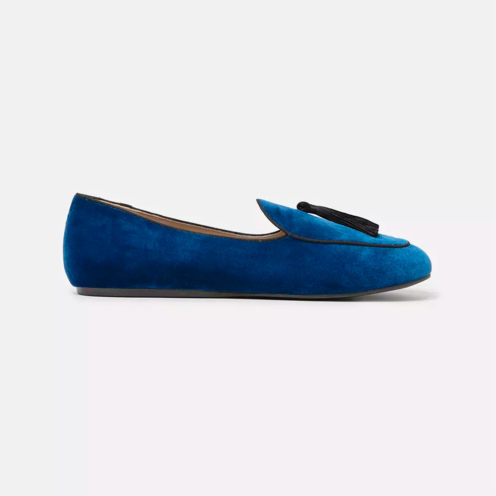 Blue Leather Loafer