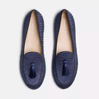 Blue Leather Loafer