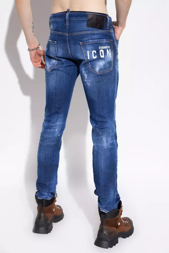 Blue Cotton Jeans & Pant