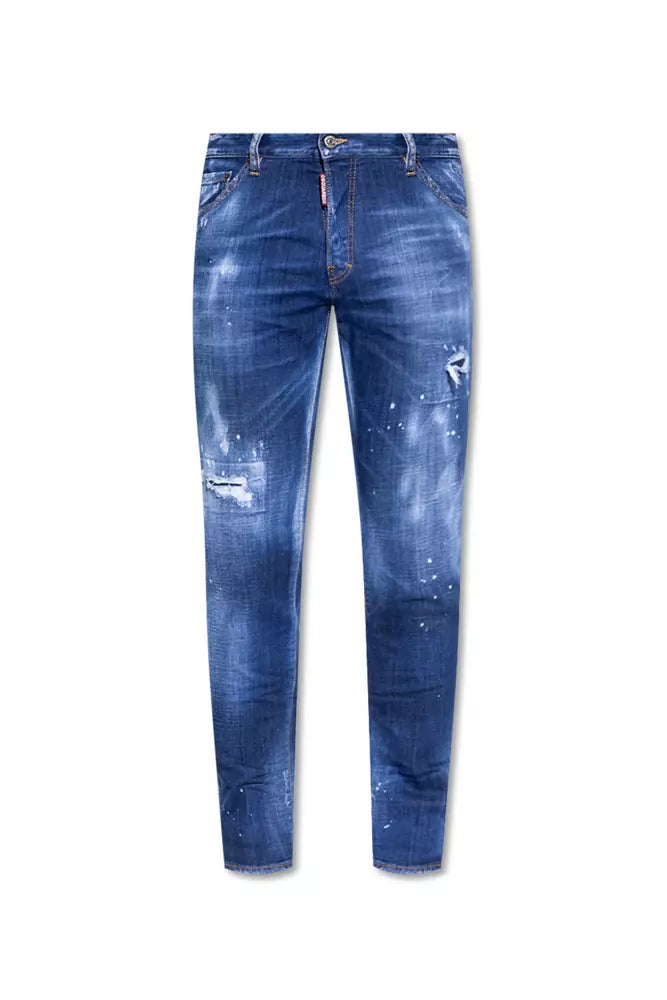 Blue Cotton Jeans & Pant