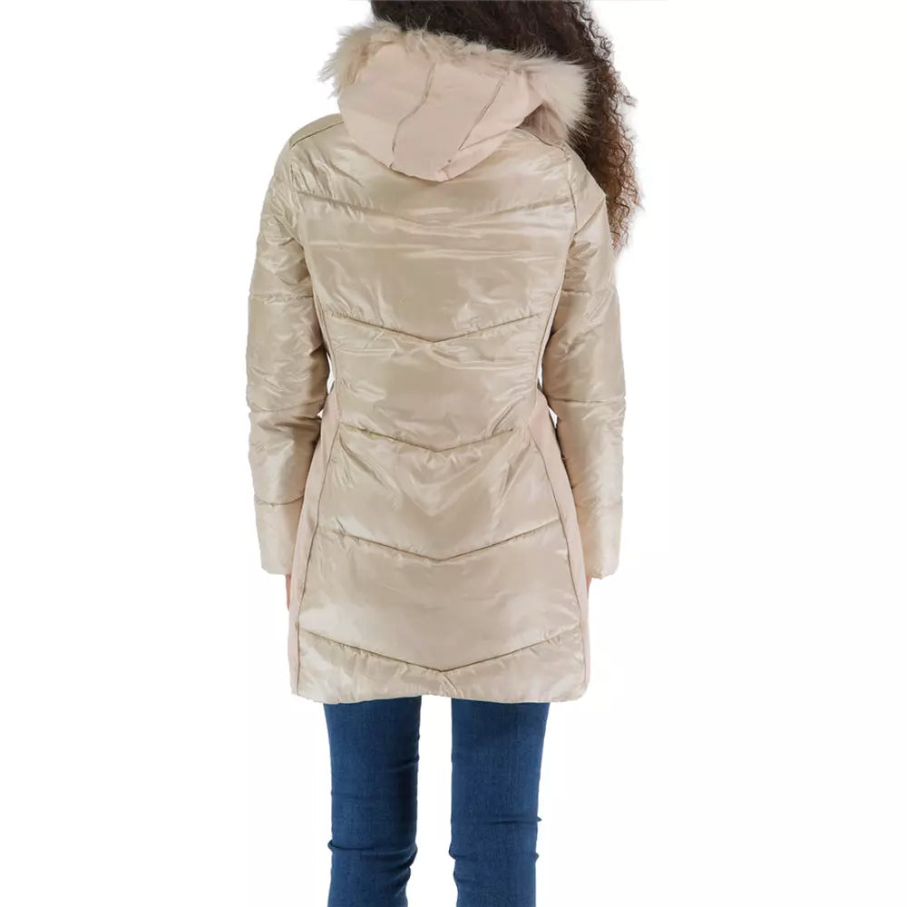 Beige Polyamide Jackets & Coat