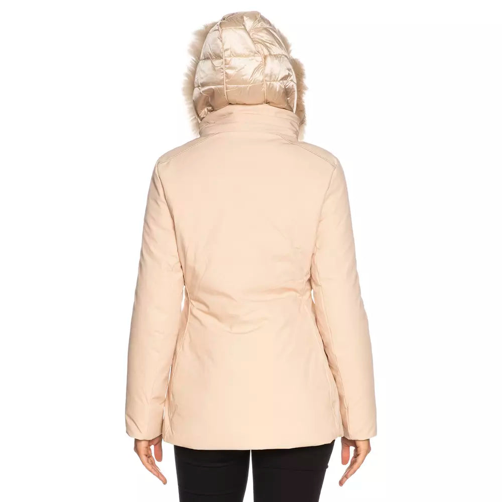 Beige Polyamide Jackets & Coat