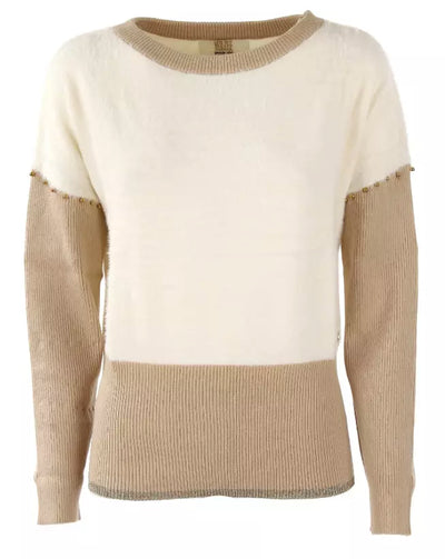 White Polyamide Sweater