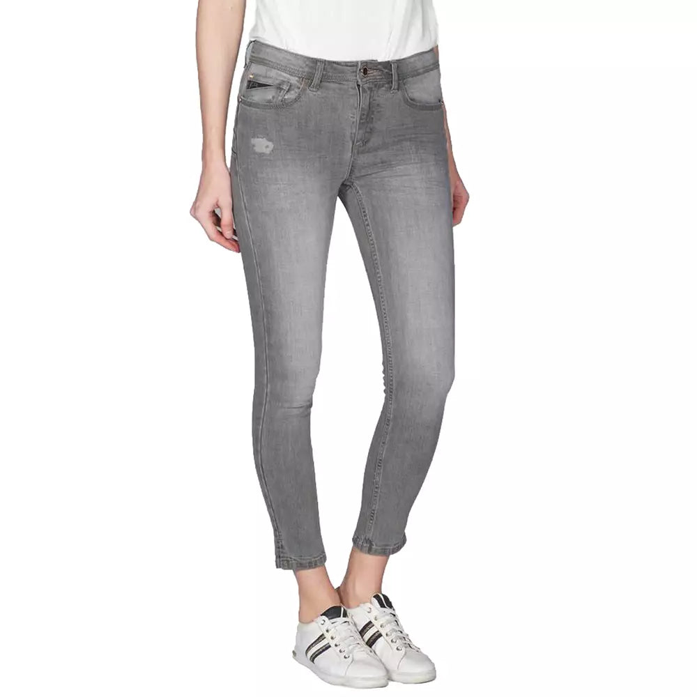 Gray Cotton Jeans & Pant