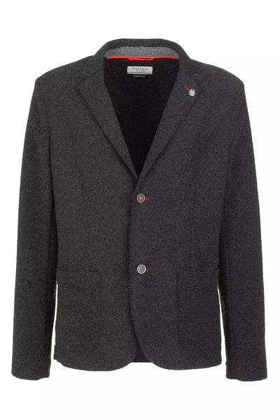 Gray Polyester Blazer