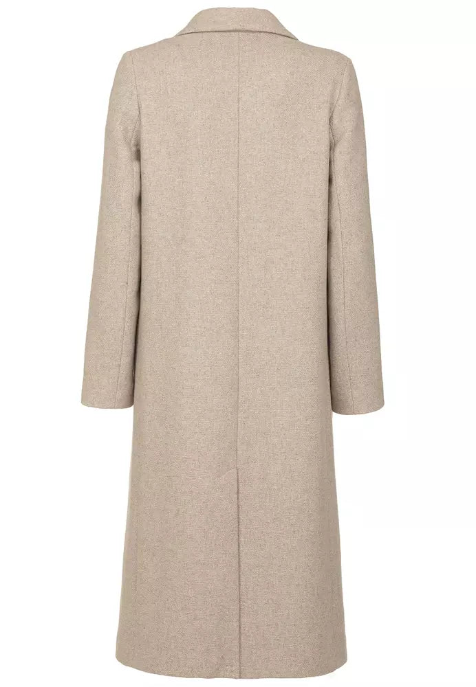 Beige Wool Jackets & Coat