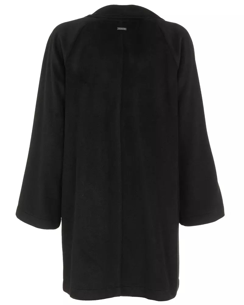 Black Polyester Jackets & Coat