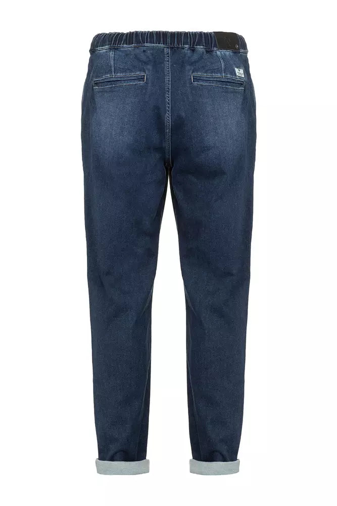 Blue Polyester Jeans & Pant