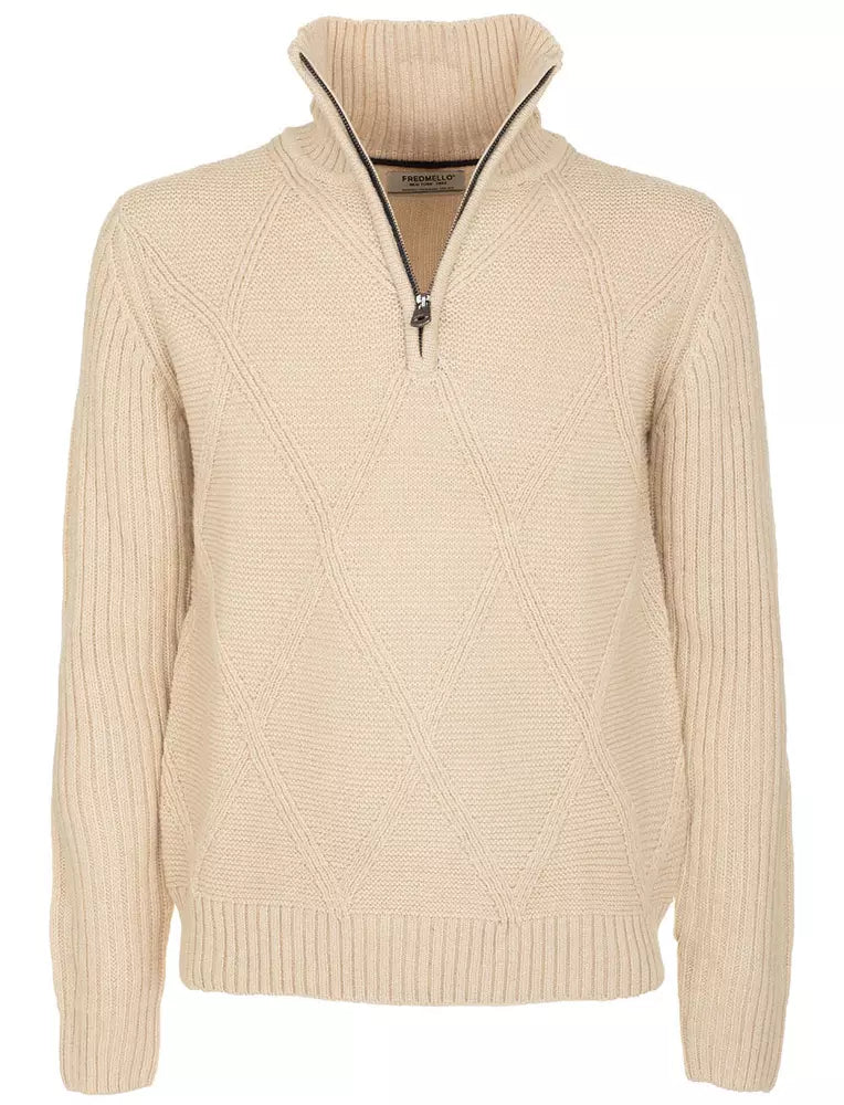 Beige Acrylic Sweater