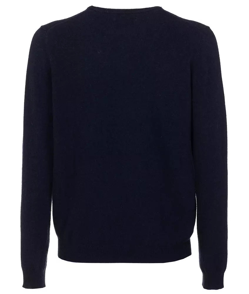 Blue Wool Di Lambskin Sweater