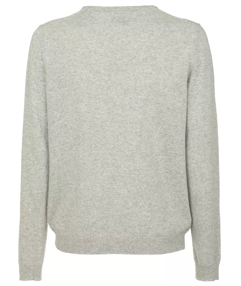 Gray Wool Di Lambskin Sweater