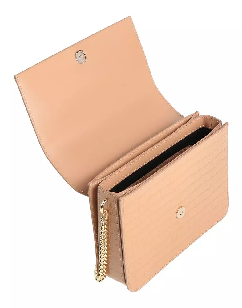 Beige Leather Di Calfskin Crossbody Bag