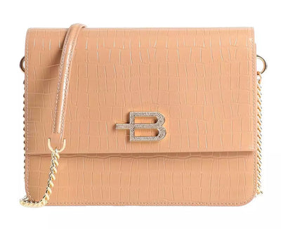 Beige Leather Di Calfskin Crossbody Bag