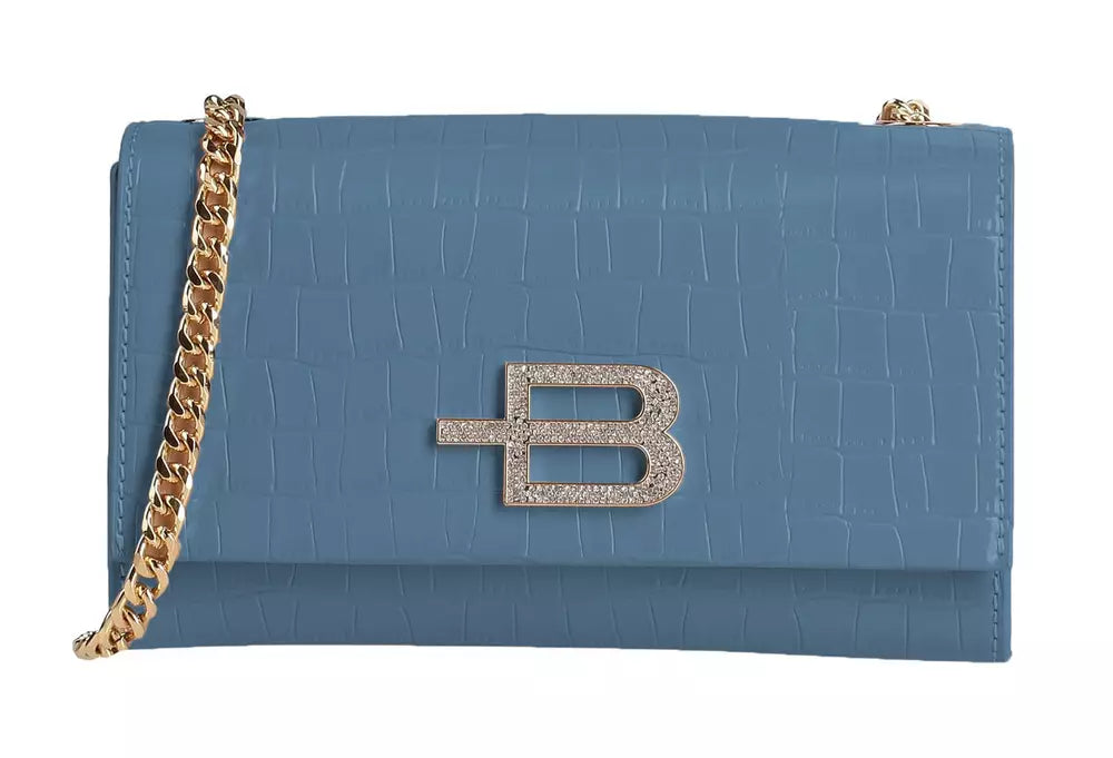 Light Blue Leather Di Calfskin Crossbody Bag