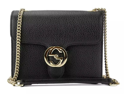 Black Leather Crossbody Bag