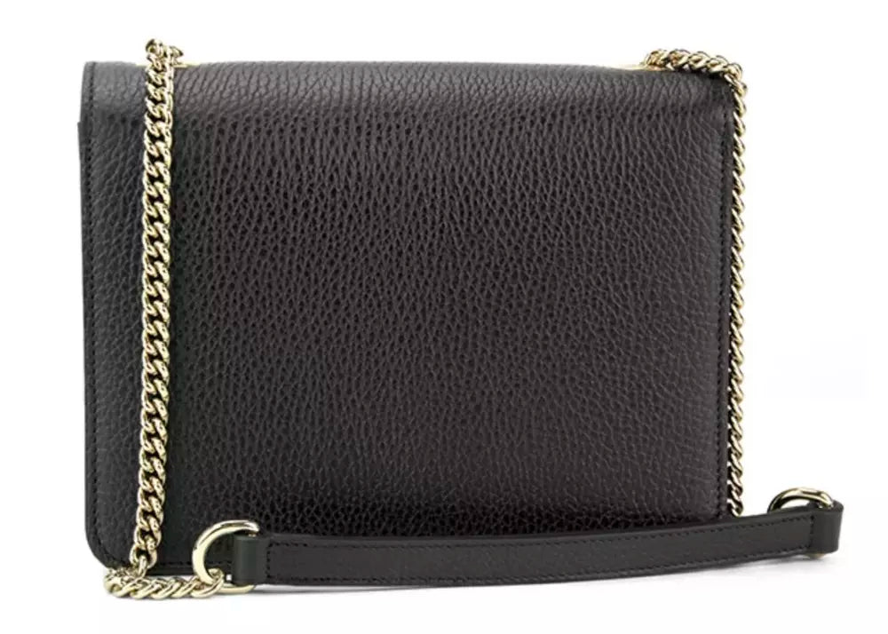 Black Leather Crossbody Bag