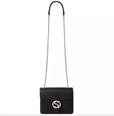 Black Leather Crossbody Bag