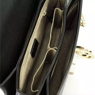 Black Leather Crossbody Bag