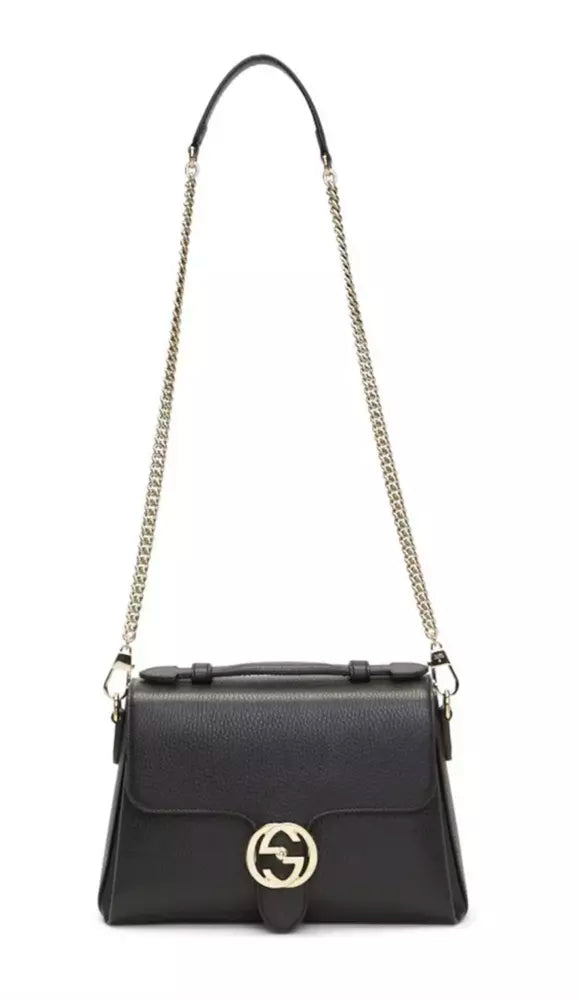 Black Leather Crossbody Bag