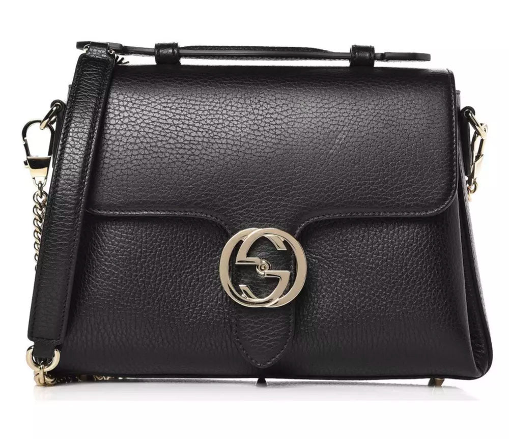 Black Leather Crossbody Bag