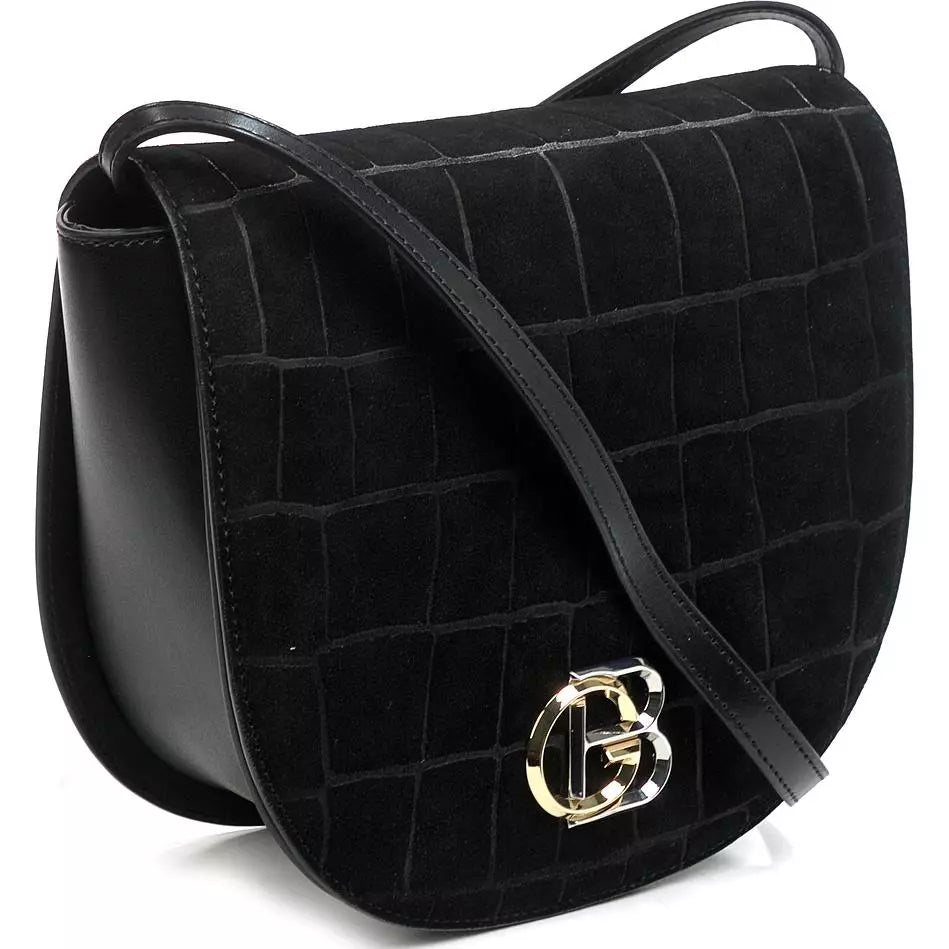 Black Leather Crossbody Bag