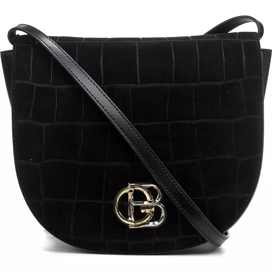 Black Leather Crossbody Bag