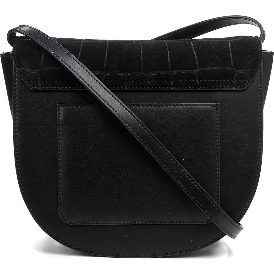 Black Leather Crossbody Bag