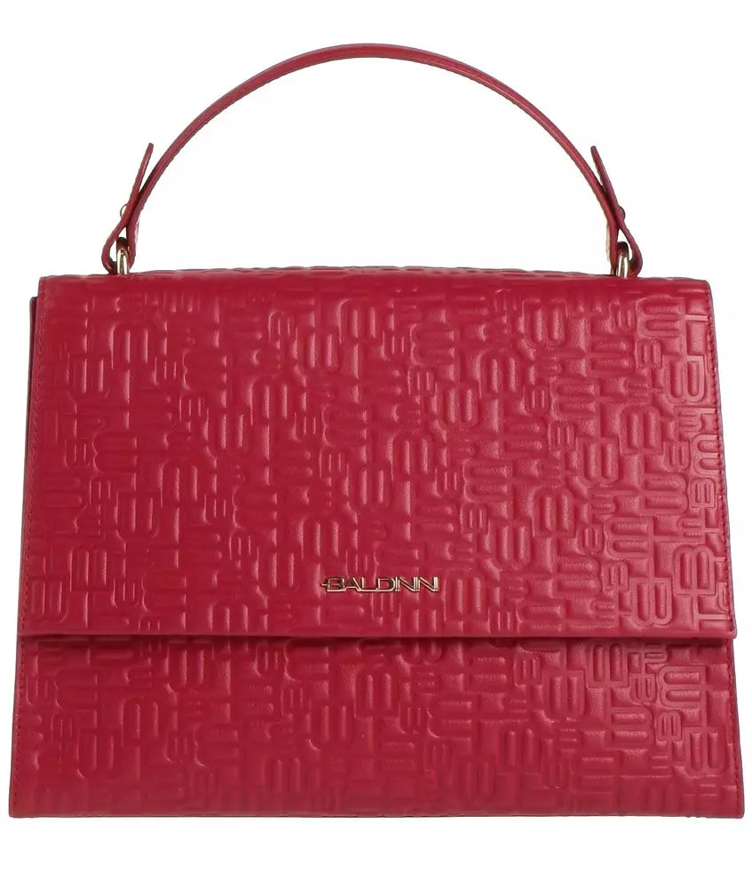 Red Leather Di Calfskin Handbag