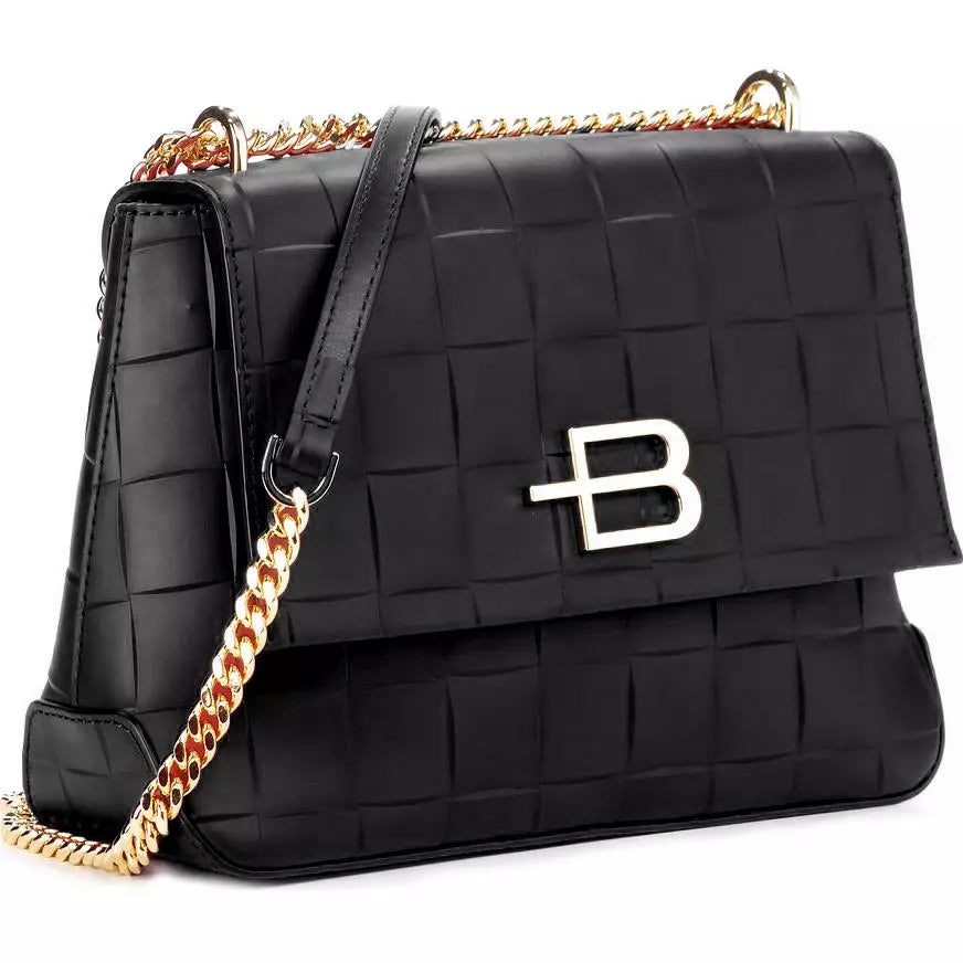 Black Calfskin Crossbody Bag