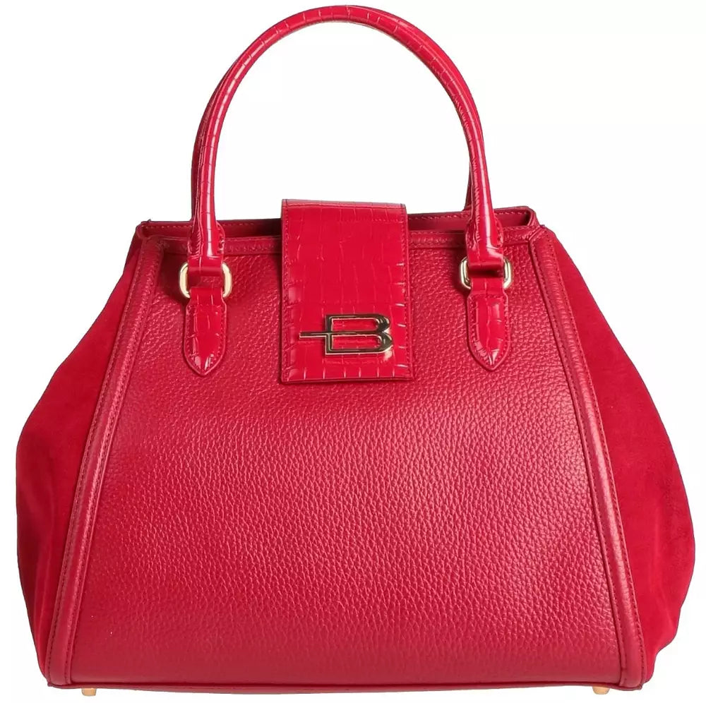 Red Leather Di Calfskin Handbag