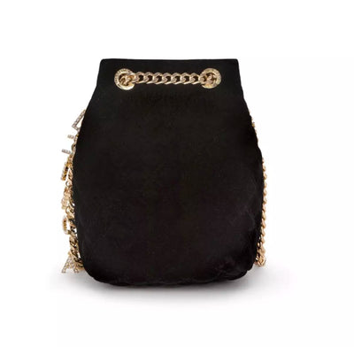 Black Velvet Crossbody Bag