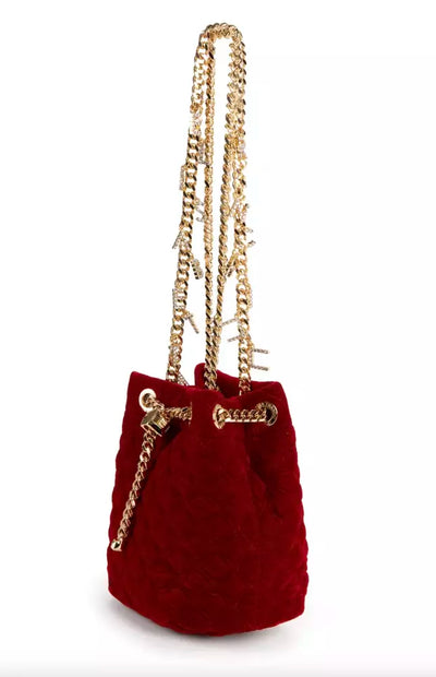 Red Velvet Crossbody Bag