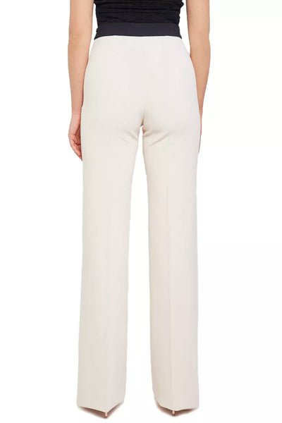 White Polyester Trousers