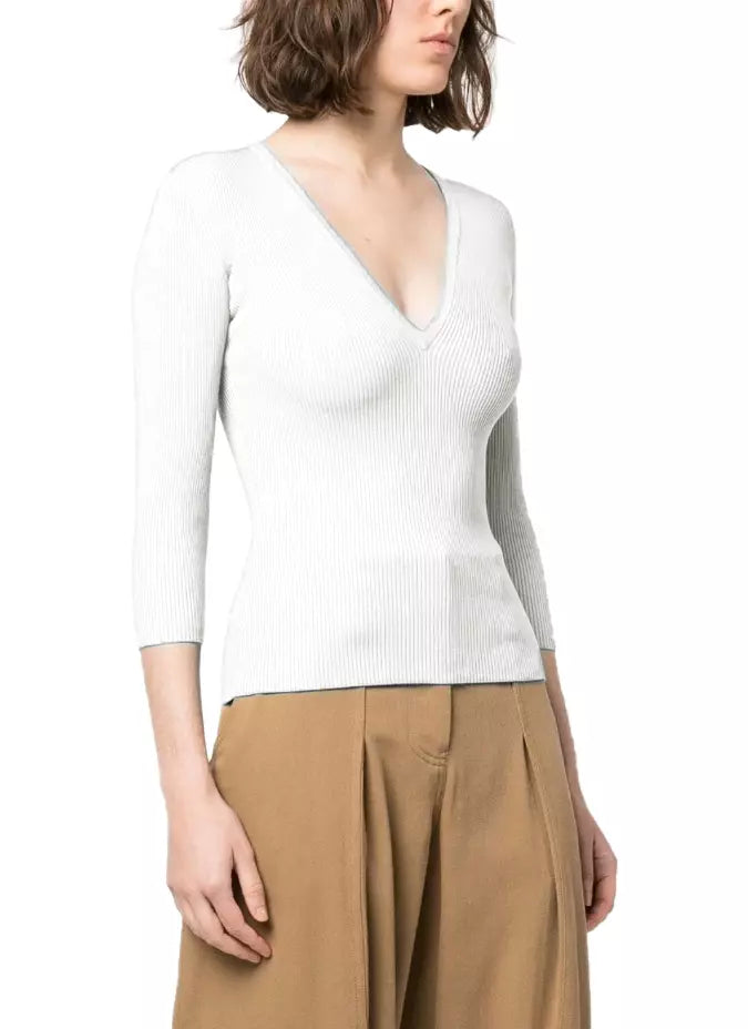 White Lyocell Sweater