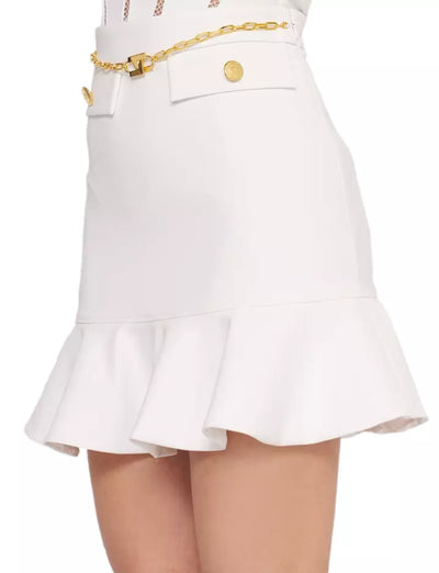 White Polyester Skirt