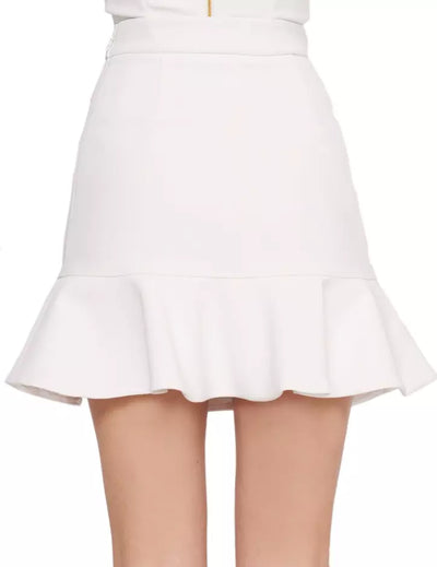 White Polyester Skirt