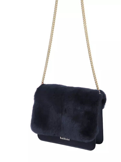 Blue Leather Di Calfskin Crossbody Bag