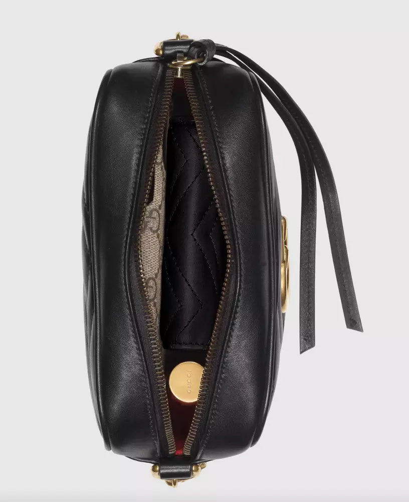 Black Leather Crossbody Bag