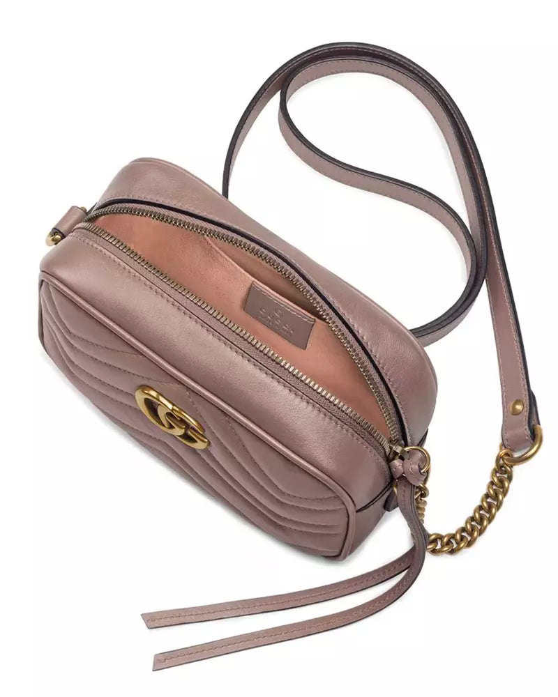 Beige Leather Crossbody Bag