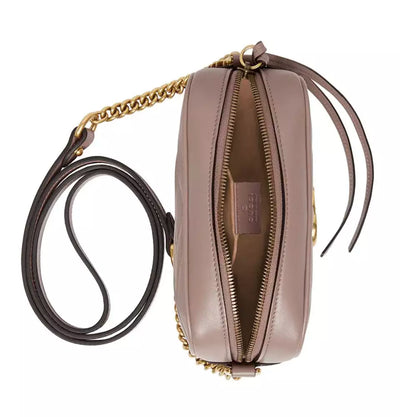 Beige Leather Crossbody Bag