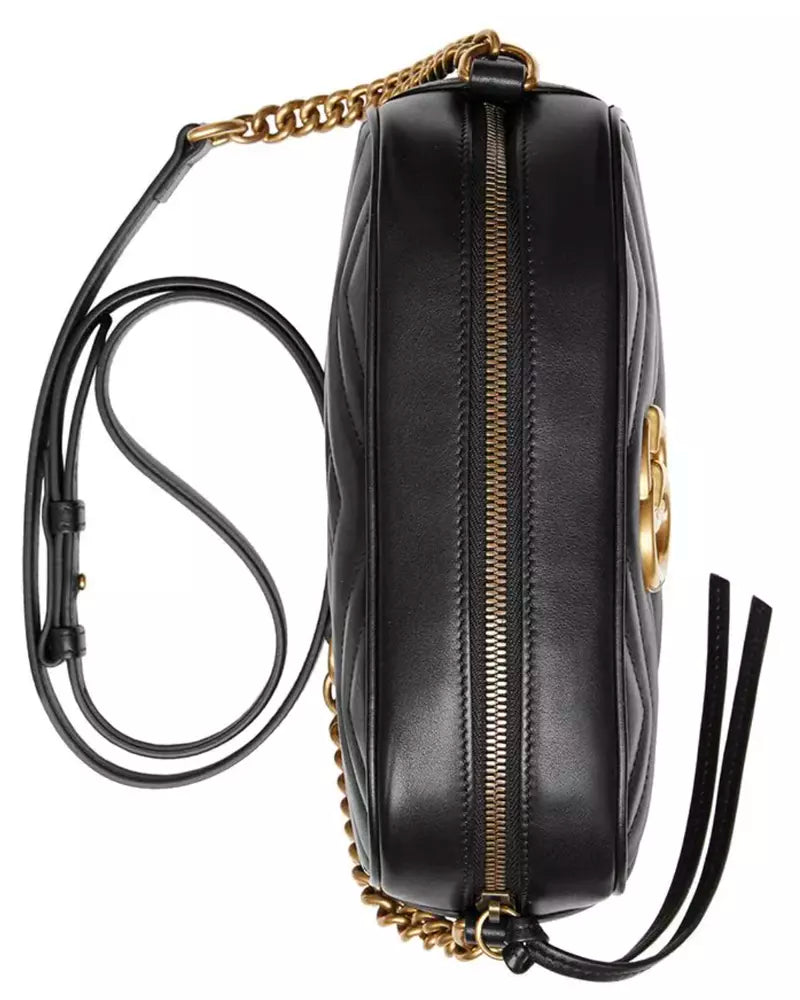 Black Leather Crossbody Bag