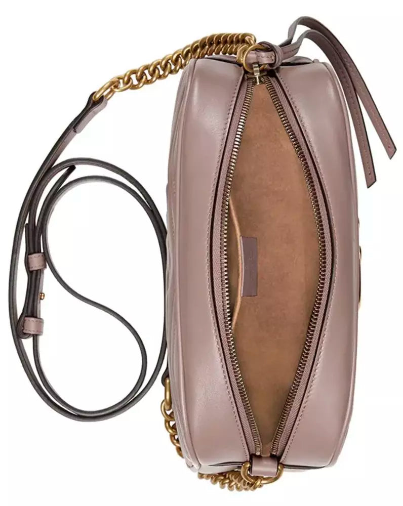 Beige Leather Crossbody Bag